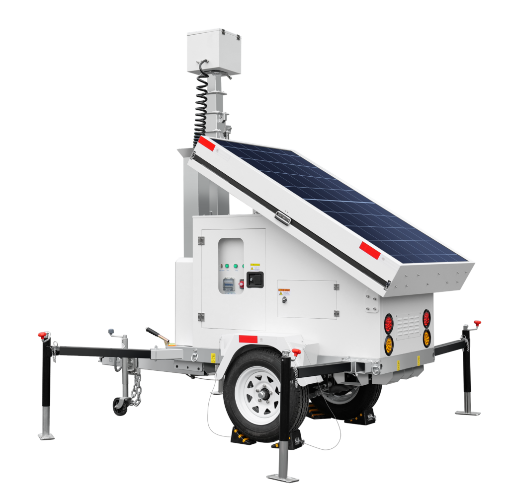 TBPSEC T660-US Pro Mobile Solar Surveillance Trailer for Construction Site Security